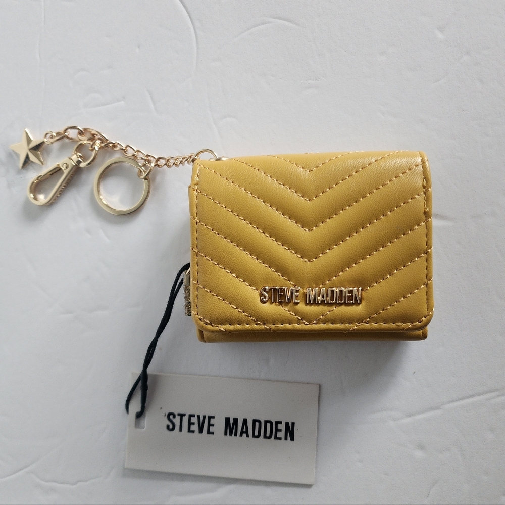 Steve Madden Yellow Mustard Quilted Wallet